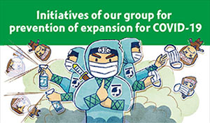 Initiatives of our group for prevention of expansion for COVID-19